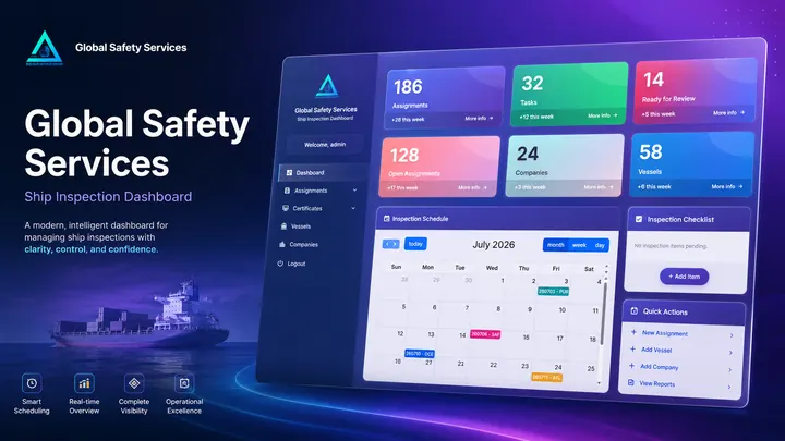 Global Safety Services — Ship Inspection Dashboard by SiteCoders