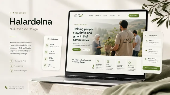 Halardelna — NGO Website Design by SiteCoders